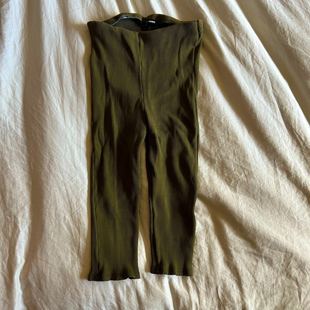 Fashion nova green stretchy tight biker shorts womens medium